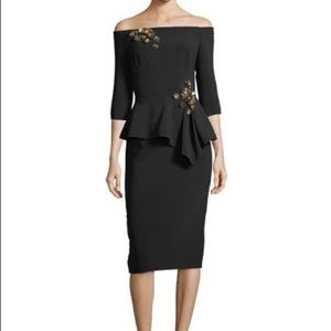 NWT. Theia black cocktail dress.